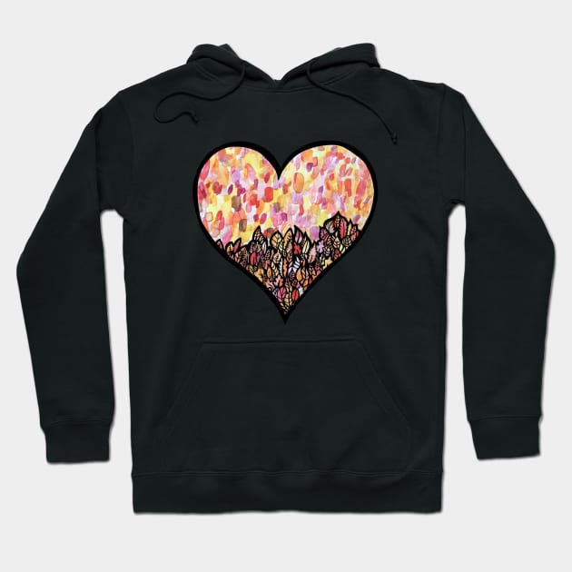 Autumn Heart Hoodie by bubbsnugg